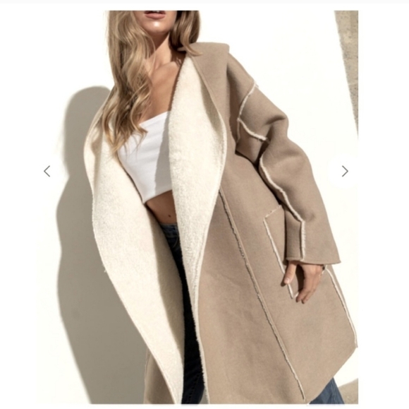 Reversible Oversized Fleece-Lined Coat – 2-in-1 Cozy Chic Outerwear - Picture 2 of 5